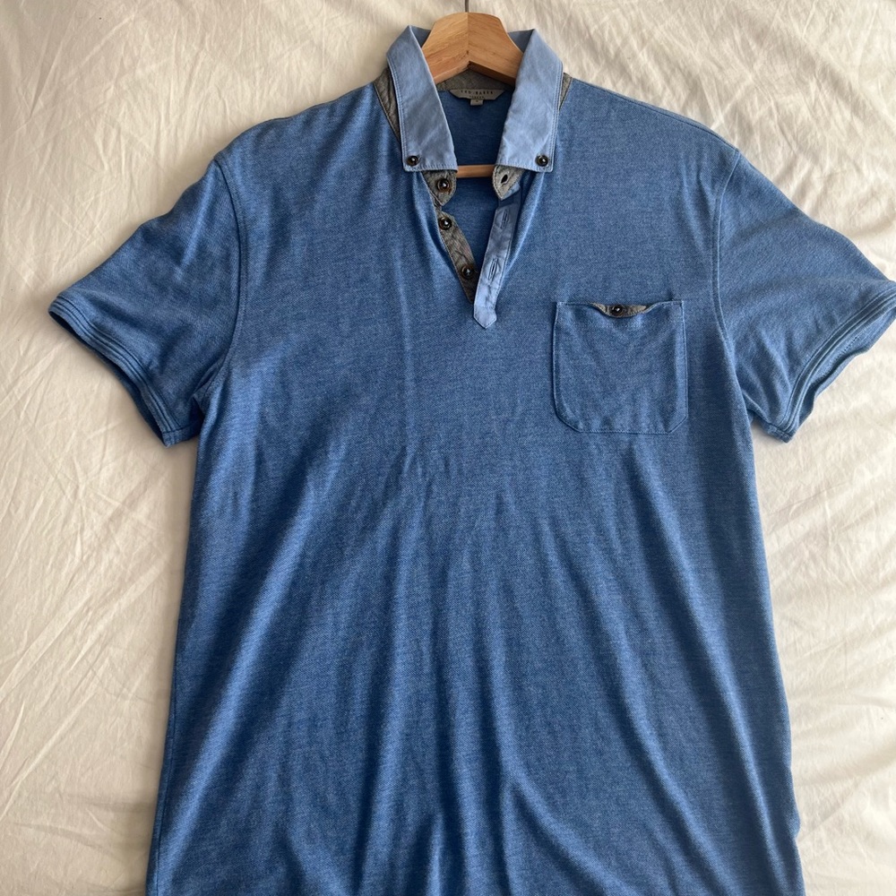 Ted Baker Blue Polo Size 3